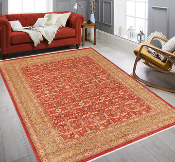 handmade Transitional Kafkaz Chobi Ziegler Red Lt. Green Hand Knotted RECTANGLE 100% WOOL area rug 8 x 10